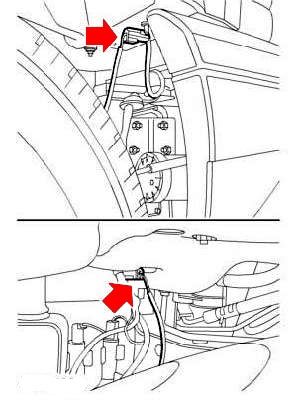 the scheme of fastening of the front bumper Land Rover Discovery II (1998-2004)